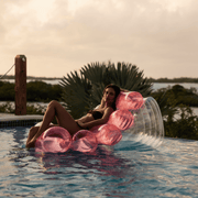 Clear Pink Glitter Leisure Chair Pool Float